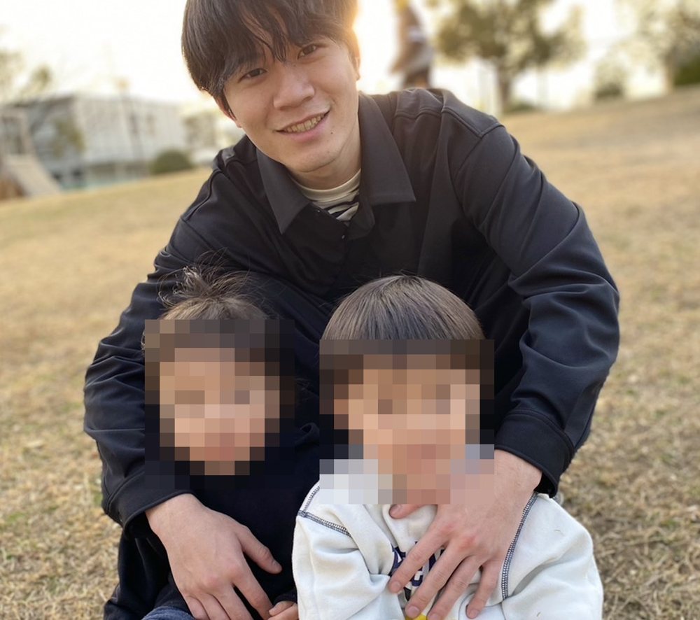 家族と公園で